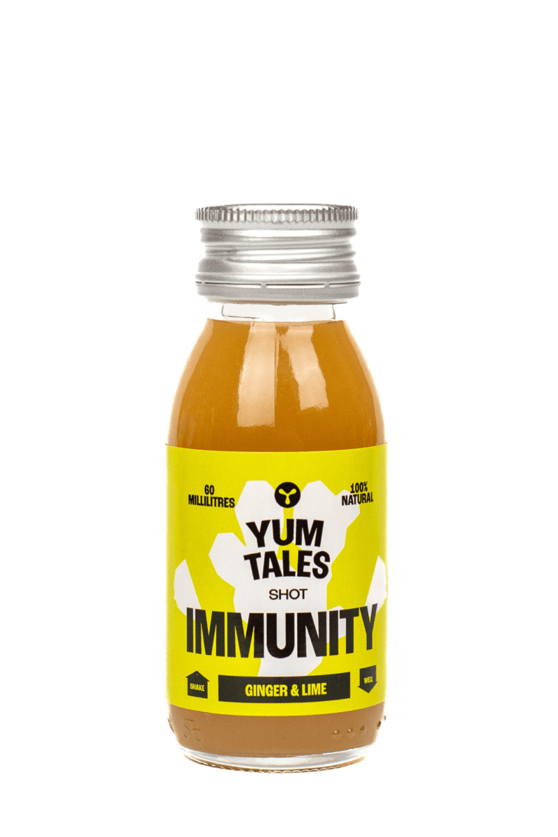 YumTales Shot Τζίντζερ & Λάιμ-100% Οργανικό Σφηνάκι Ενέργειας 60ml